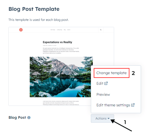 HubSpot - Blog detail chang template