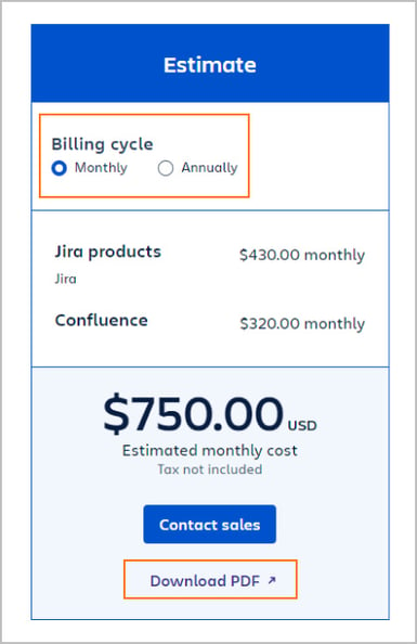 AgileOps - Xem đơn giá theo billing cycle và tải báo giá