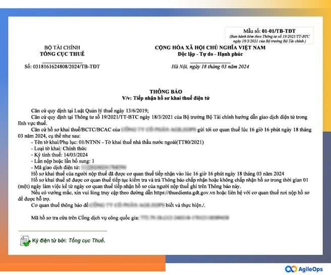 AgileOps - Cách chuẩn bị và gửi hồ sơ xin hoàn Thuế đến hãng