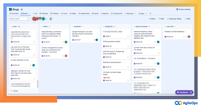 AgileOps - Tự động hoá quy trình quản lý nội dung website cùng HubSpot, Jira, Confluence và Zapier