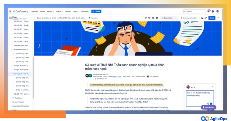 AgileOps - Tự động hoá quy trình quản lý nội dung website cùng HubSpot, Jira, Confluence và Zapier
