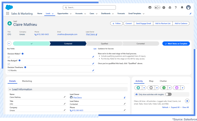 AgileOps - Chức năng quản lý lead của Salesforce Sales Cloud