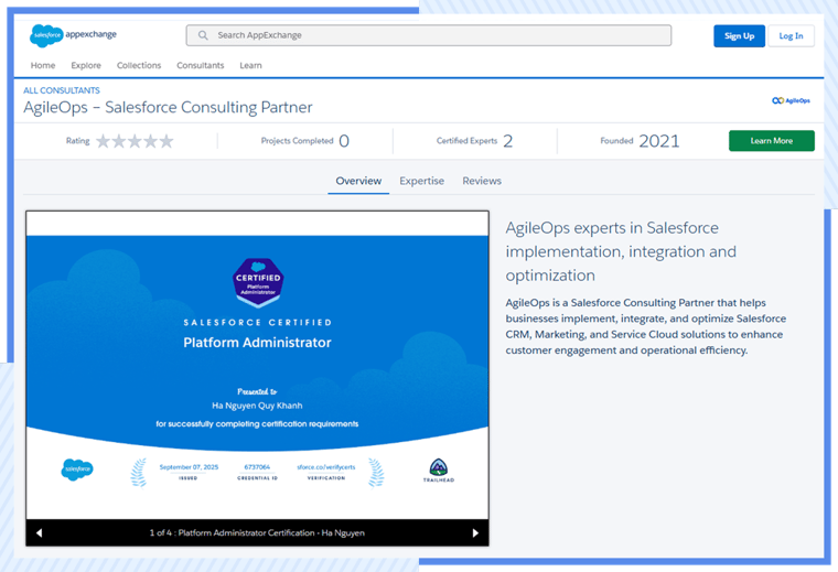 AgileOps - Danh sách Đối tác toàn cầu Salesforce 
