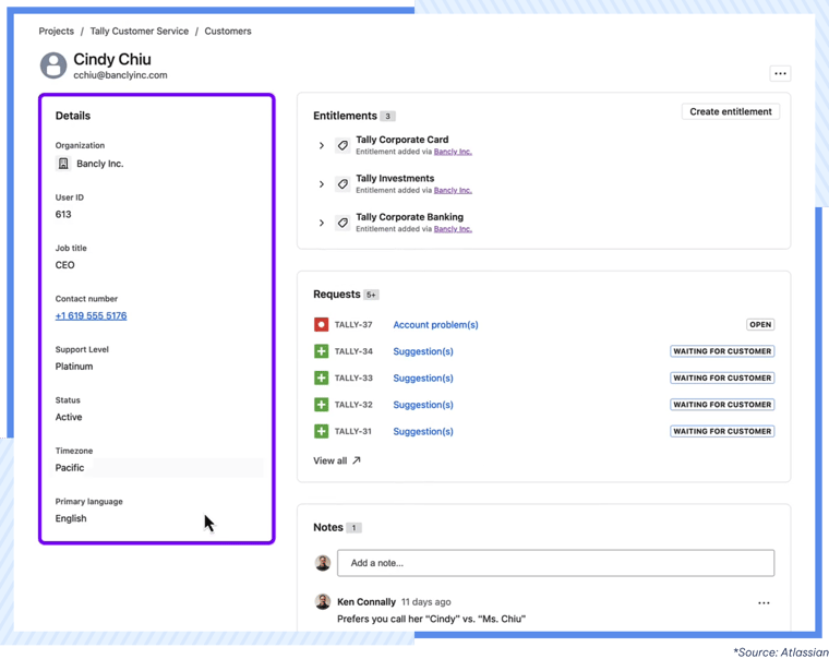 AgileOps - Customer profile của từng khách hàng