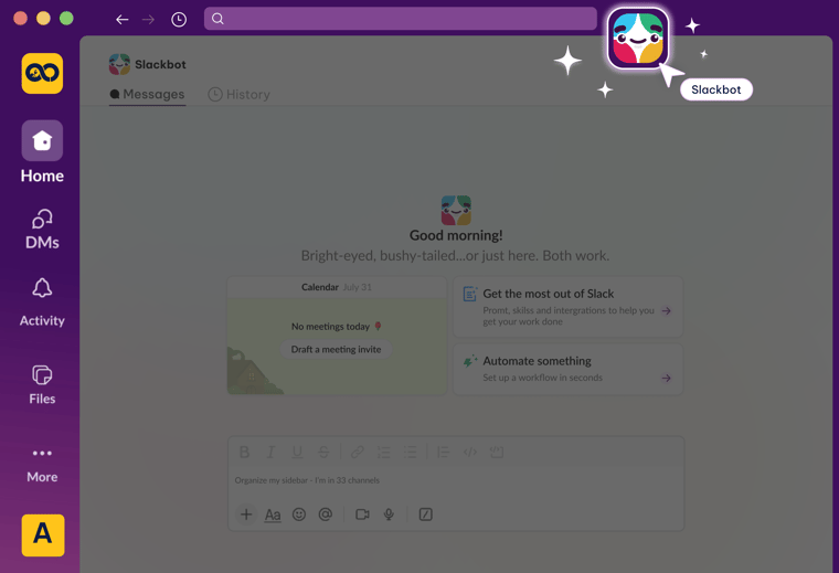 AgileOps - Hướng dẫn mở Slackbot trong giao diện Slack.png