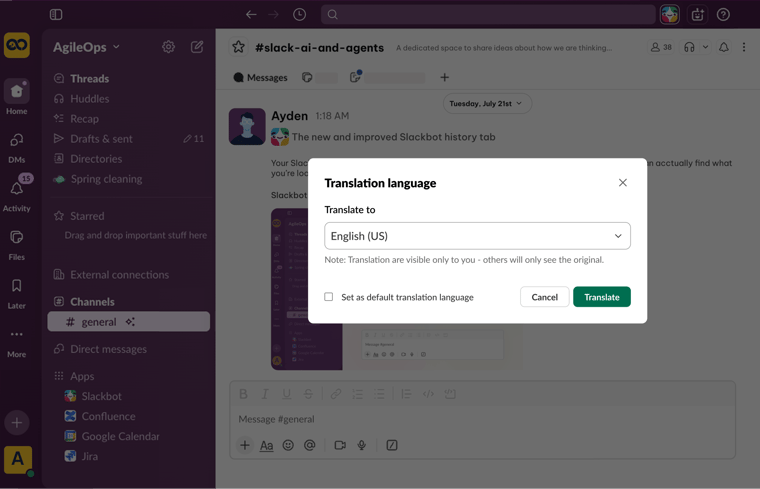 AgileOps - Giao diện dịch tin nhắn đa ngôn ngữ với tính năng Translate.png