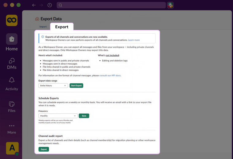 AgileOps - Xuất dữ liệu trong Slack