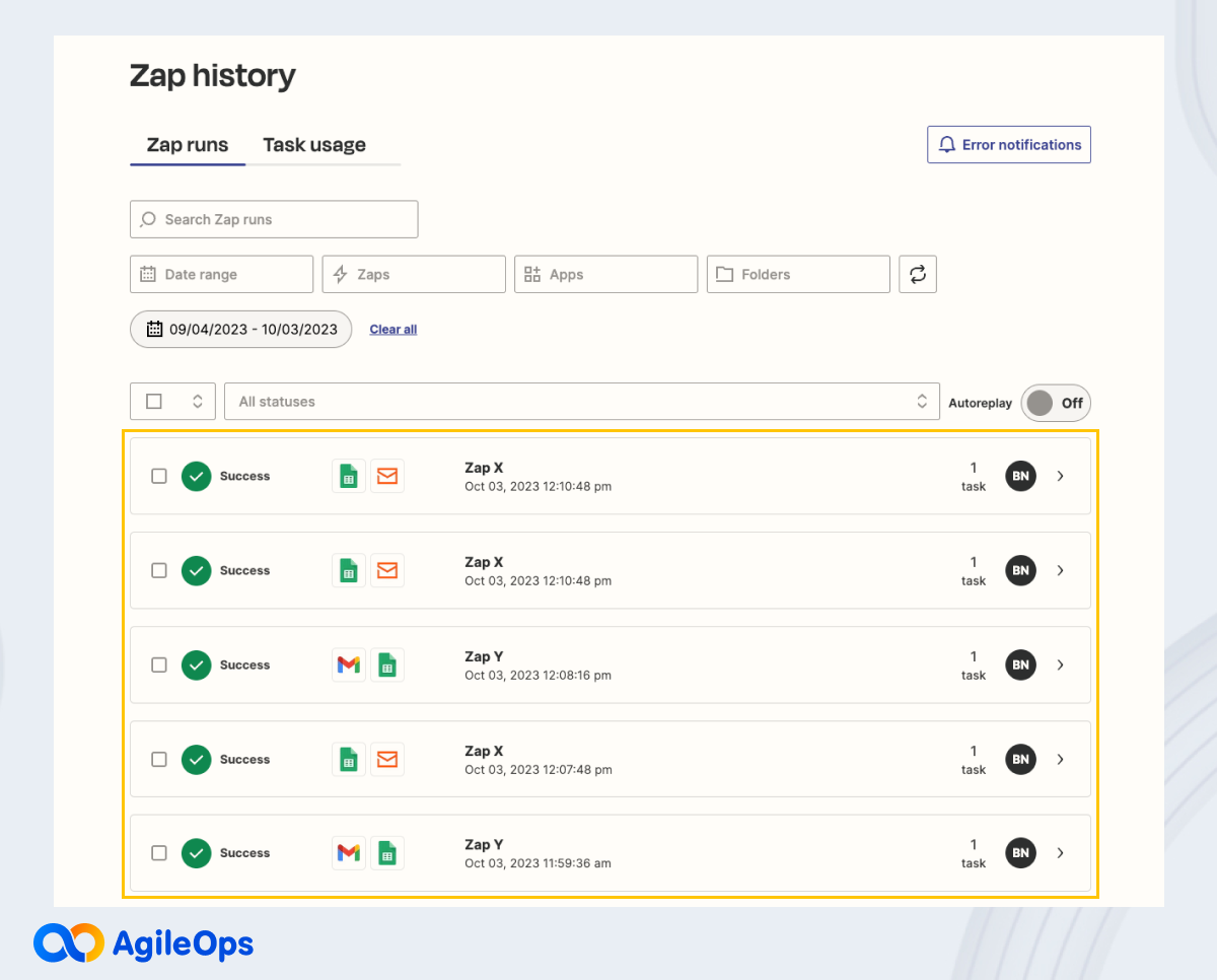 AgileOps - Hiện tượng Zap bị lặp (Zap loop)