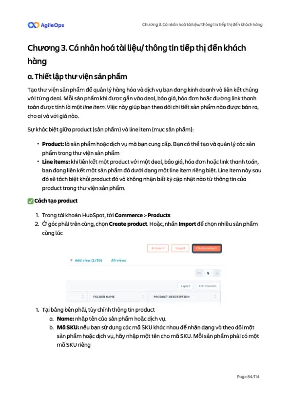 AgileOps - Hướng dẫn sử dụng HubSpot Sales Professional