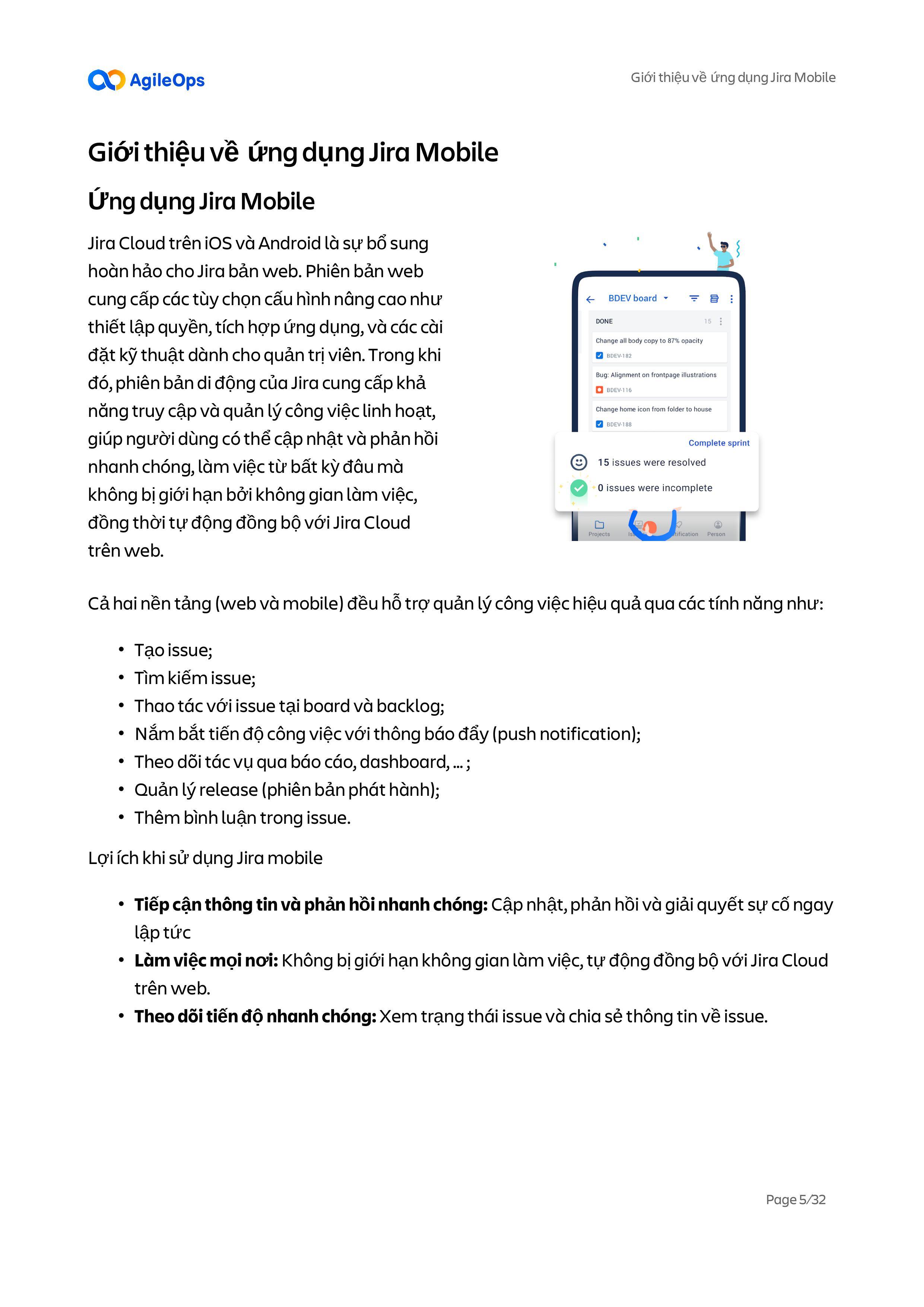 AgileOps - HDSD Jira Mobile trang 5