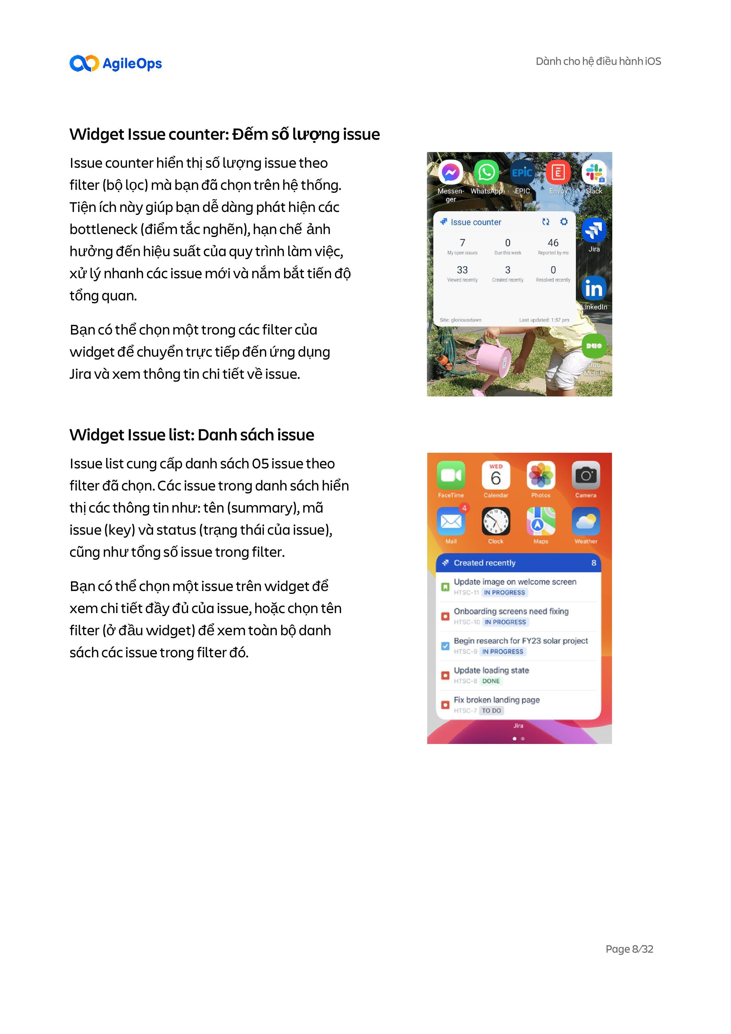 AgileOps - HDSD Jira Mobile trang 8